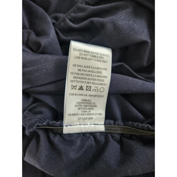 NWT Anthropologie Hutch Ruched Asymmetrical Mini Dress Size M Navy - Picture 13 of 13